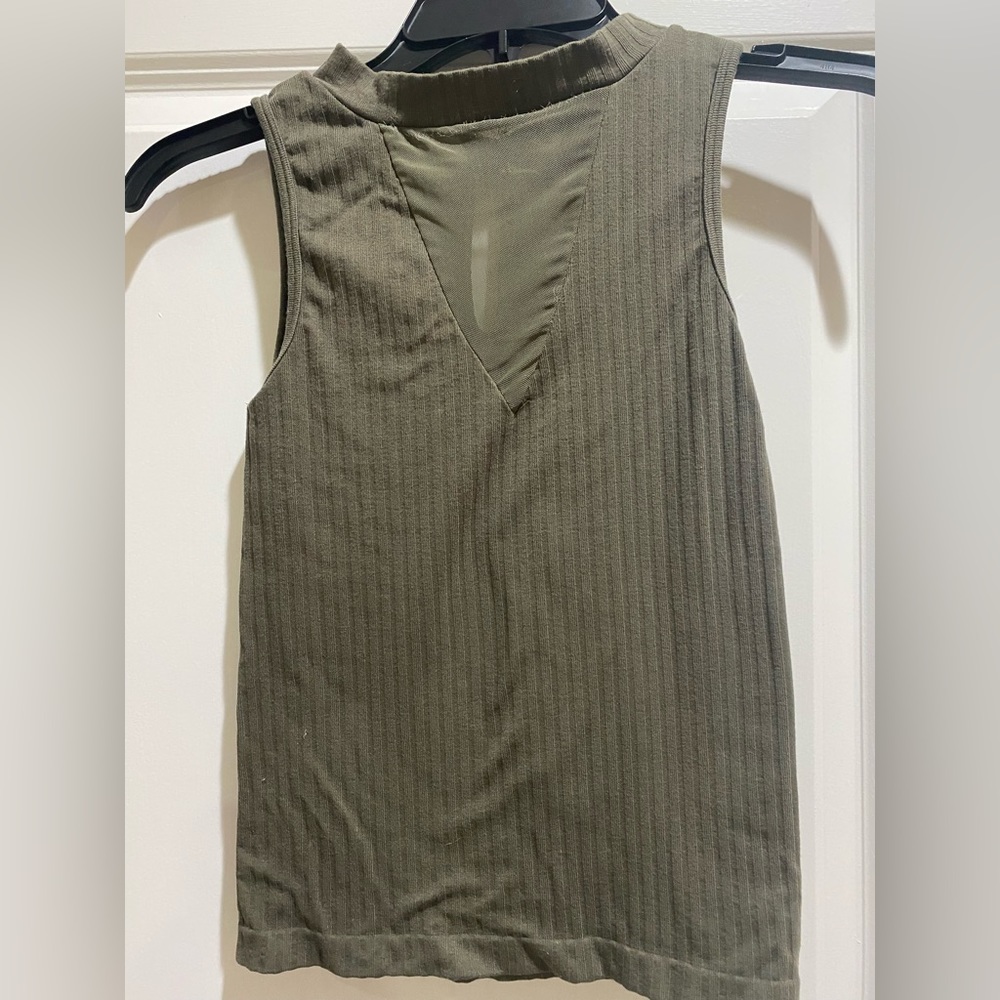 Suzette Collection Olive green ribbed tank